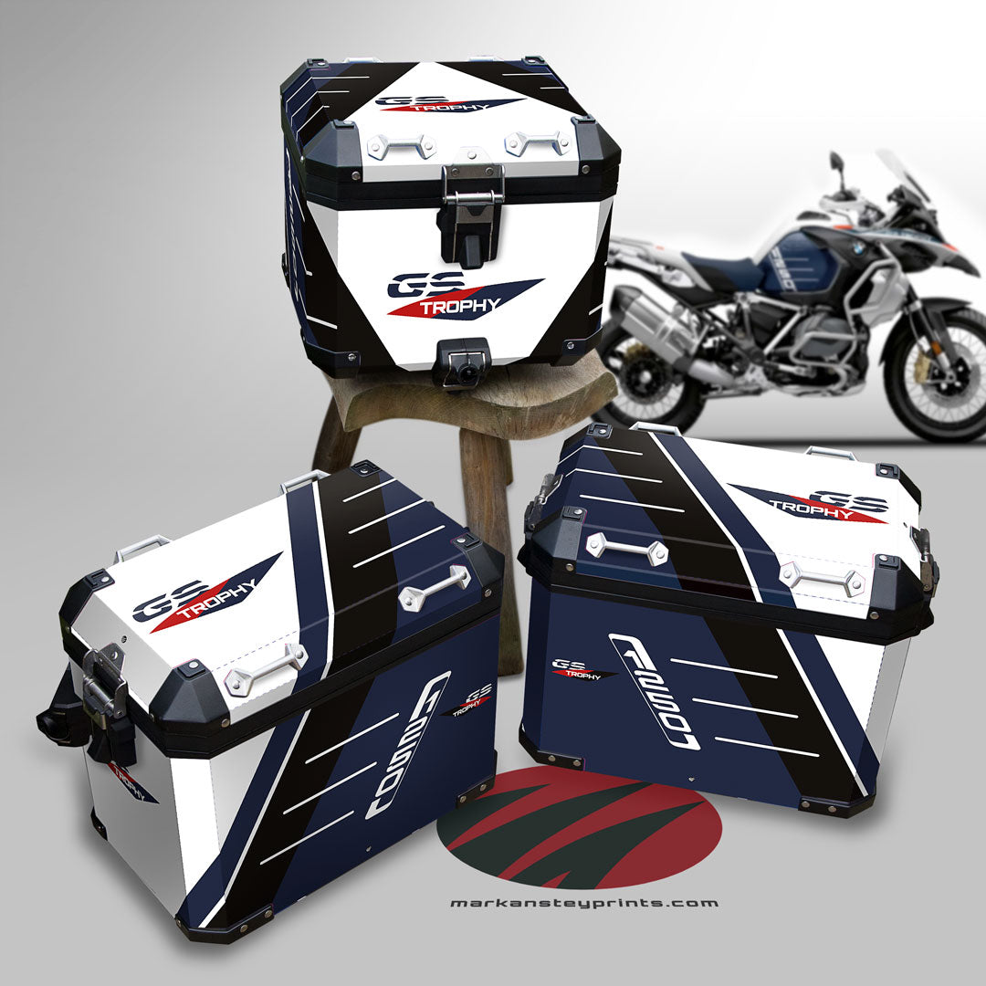 Standard BMW R850/R1200/R1250GSA Aluminium Luggage Decal Sets