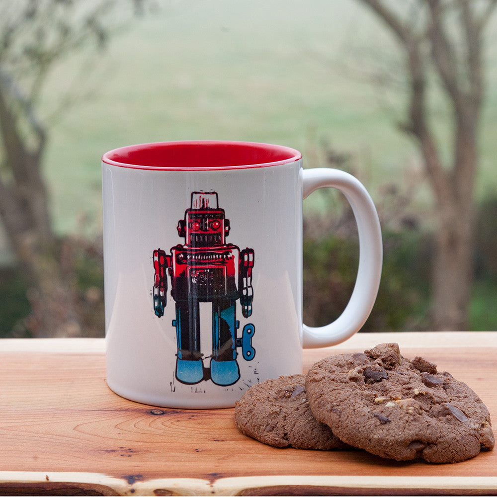 Retro-Bot Printed Mug